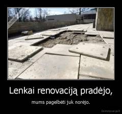 Lenkai renovaciją pradėjo, - mums pagelbėti juk norėjo.