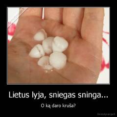 Lietus lyja, sniegas sninga... - O ką daro kruša?