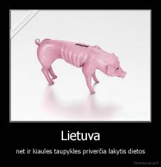 Lietuva - net ir kiaules taupykles priverčia lakytis dietos