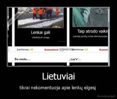 Lietuviai - tikrai nekomentuoja apie lenkų elgesį 