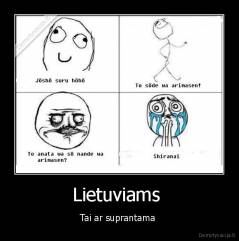 Lietuviams  - Tai ar suprantama 