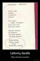 Lietuvių liaudis - Mėgo darbuotis grupėmis