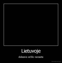 Lietuvoje - didesnio eržilo nerasite