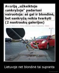 Lietuvoje net blondinė tai supranta - 