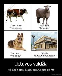 Lietuvos valdžia - Niekada nedaro nieko, išskyrus algų kėlimą