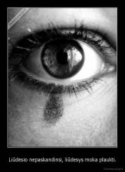 Liūdesio nepaskandinsi, liūdesys moka plaukti. - 