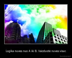 Logika nuves nuo A iki B. Vaizduotė nuves visur. - 