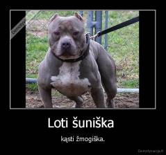Loti šuniška  - kąsti žmogiška.
