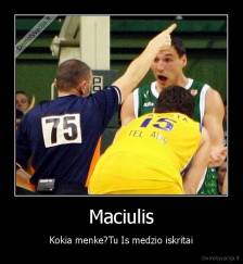 Maciulis - Kokia menke?Tu Is medzio iskritai
