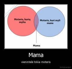 Mama - vienintelė tokia moteris