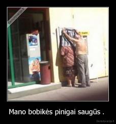 Mano bobikės pinigai saugūs .  - 