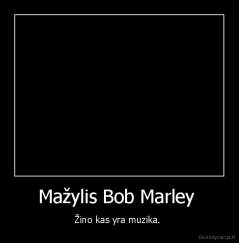 Mažylis Bob Marley  - Žino kas yra muzika. 