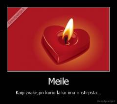 Meile - Kaip zvake,po kurio laiko ima ir istirpsta...