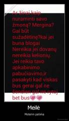 Meilė  - Moterim patinka