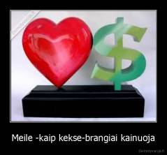 Meile -kaip kekse-brangiai kainuoja - 