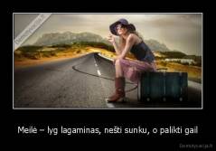 Meilė – lyg lagaminas, nešti sunku, o palikti gail - 