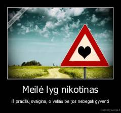 Meilė lyg nikotinas - iš pradžių svaigina, o vėliau be jos nebegali gyventi