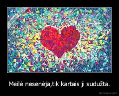 Meilė nesenėja,tik kartais ji sudužta. - 