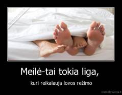 Meilė-tai tokia liga,  - kuri reikalauja lovos režimo