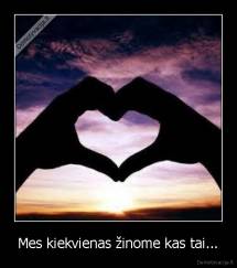 Mes kiekvienas žinome kas tai... - 