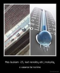 Mes laukiam -25, kad nereiktų eiti į mokyklą, - o vasaros tai norime
