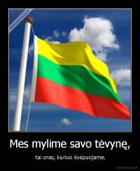 Mes mylime savo tėvynę, -  tai oras, kuriuo kvėpuojame.