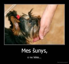 Mes šunys, - o ne lėlės...