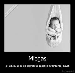 Miegas - Tai laikas, kai iš šio beprotiško pasaulio patenkame į savajį