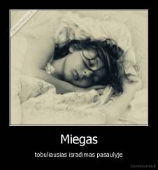 Miegas - tobuliausias isradimas pasaulyje
