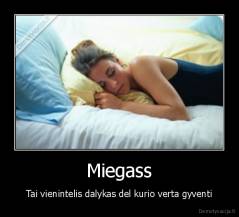 Miegass - Tai vienintelis dalykas del kurio verta gyventi
