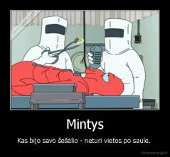 Mintys - Kas bijo savo šešėlio - neturi vietos po saule. 