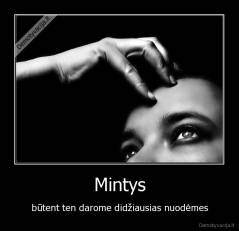Mintys - būtent ten darome didžiausias nuodėmes