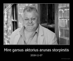Mire garsus aktorius arunas storpirstis - 2018-11-07