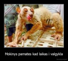 Mokinys pamates kad laikas i valgykla - 