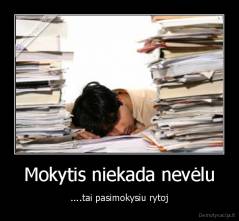 Mokytis niekada nevėlu - ....tai pasimokysiu rytoj