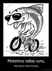 Moterims reikia vyro, - kaip žumis reikia dviračių
