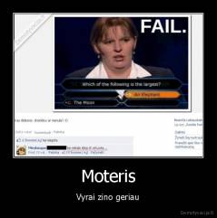 Moteris - Vyrai zino geriau