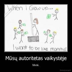Mūsų autoritetas vaikystėje - tėvai.