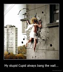 My stupid Cupid always bang the wall... - 