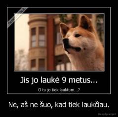 Ne, aš ne šuo, kad tiek laukčiau. - 