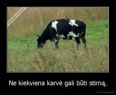 Ne kiekviena karvė gali būti stirną. - 
