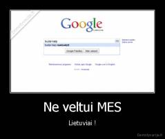 Ne veltui MES - Lietuviai !