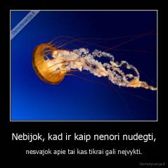 Nebijok, kad ir kaip nenori nudegti, - nesvajok apie tai kas tikrai gali neįvykti.
