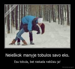 Neieškok manyje tobulos savo eks. - Esu tobula, bet niekada nebūsiu ja!