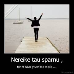 Nereike tau sparnu , - turint savo gyvenimo meile ... 