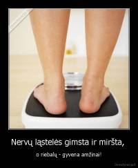 Nervų ląstelės gimsta ir miršta,  - o riebalų - gyvena amžinai!