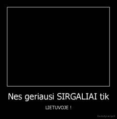 Nes geriausi SIRGALIAI tik - LIETUVOJE !