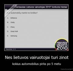 Nes lietuvos vairuotojai turi zinot - kokius automobilius pirks po 5 metu