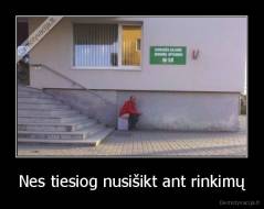 Nes tiesiog nusišikt ant rinkimų - 