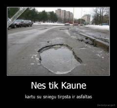 Nes tik Kaune - kartu su sniegu tirpsta ir asfaltas